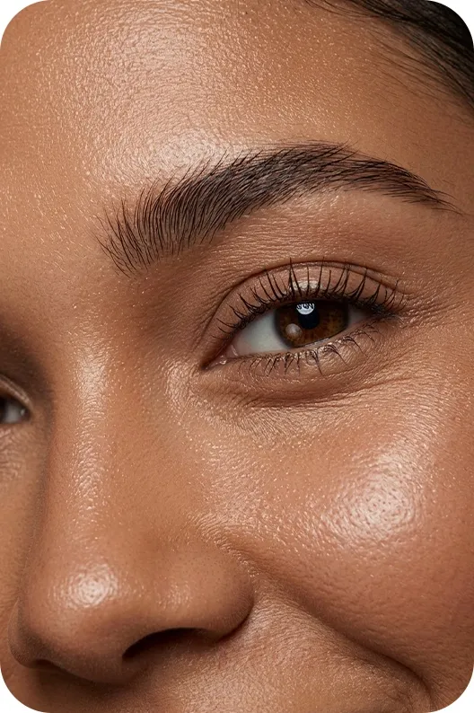 Mirada de una mujer centrada en el contorno de ojos y la ceja